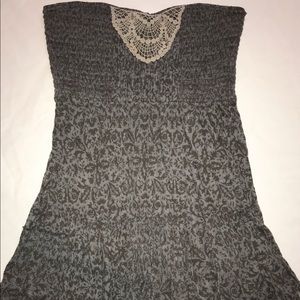Free People tube top leopard sheer swing m